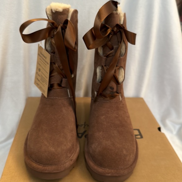 BEARPAW® Taylor Suede Tall Ribbon Boot - - Picture 3 of 8